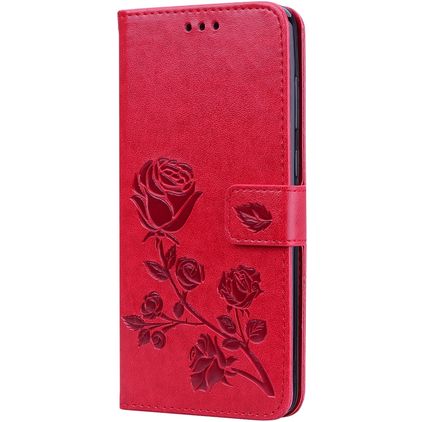 Mobigear Roses Housse Samsung Galaxy A9 (2018) Etui Porte-Monnaie - Rouge