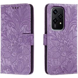 Mobigear Flowers Housse HONOR 200 Lite Etui Porte-Monnaie - Violet