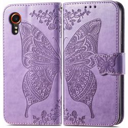 Mobigear Butterfly Housse Samsung Galaxy Xcover 7 Etui Porte-Monnaie - Violet