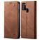 Mobigear Denim Slim Housse Samsung Galaxy A21s Etui Porte-Monnaie - Marron