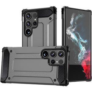 Mobigear Outdoor Coque Samsung Galaxy S24 Ultra Coque arrière Rigide Anti-Chocs - Gris