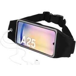 Mobiparts Comfort Fit Belt Brassard Téléphone Samsung Galaxy A25 Ceinture Coque de Sport en Neoprène - Noir