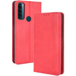 Mobigear Sensation Housse TCL 20 SE Etui Porte-Monnaie - Rouge
