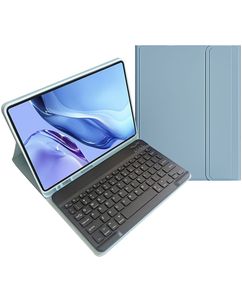 Mobigear Keys Coque iPad Air 11 Pouces (2026) Etui Clavier Bluetooth QWERTY + Porte-crayon - Bleu
