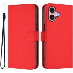 Mobigear Urban Wallet Housse iPhone 16 Etui Porte-Monnaie - Rouge