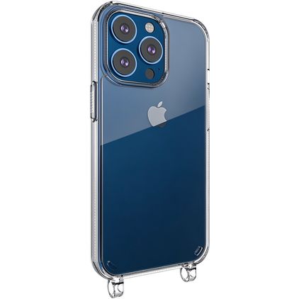 Mobigear Mix & Match Transparent iPhone 13 Pro TPU souple Coque avec cordon - Transparent