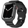 Mobigear Sport Armor Bracelet Silicone Apple Watch Fermeture à clou et passant - 49/46/45/44 mm - Noir