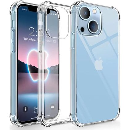 Mobigear Cushion Coque Transparente iPhone 14 Coque arrière en TPU Souple Anti-Chocs - Transparent