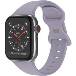Mobigear Sport Dual Bracelet Silicone pour Apple Watch Fermeture à clou et passant - 49/46/45/44 mm - Lavender Grey