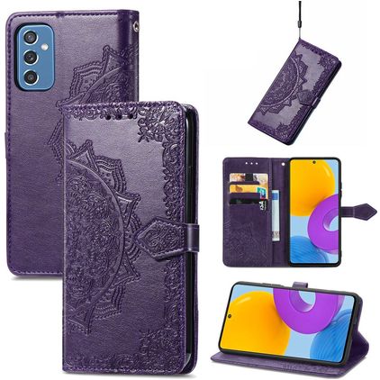 Mobigear Mandala Housse Samsung Galaxy M52 Etui Porte-Monnaie - Violet