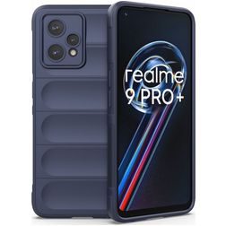 Mobigear Bumpy Realme 9 Pro Plus TPU souple Coque arrière - Bleu foncé