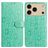 Mobigear Flowers Housse iPhone 17 Pro Etui Porte-Monnaie - Vert