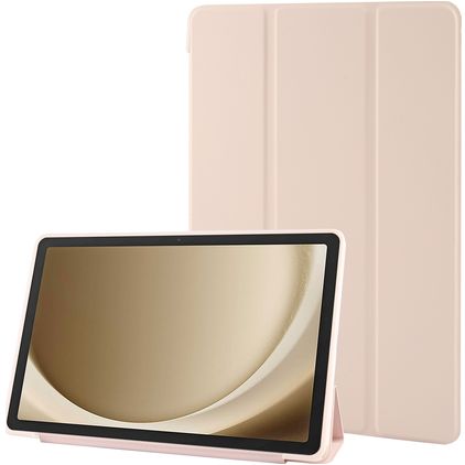 Mobigear Tri-Fold Gel Coque Samsung Galaxy Tab A9 Plus (2023) Etui en TPU,Similicuir - Rose doré