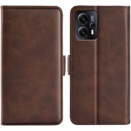Mobigear Slim Magnet Housse Motorola Moto E13 Etui Porte-Monnaie - Marron