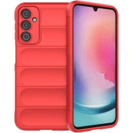 Mobigear Bumpy Coque Samsung Galaxy A24 Coque arrière en TPU Souple - Rouge