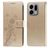 Mobigear Flowers Housse OPPO Find X9 Etui Porte-Monnaie - Or