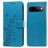 Mobigear Flowers Housse Google Pixel 11 Pro XL Etui Porte-Monnaie - Bleu