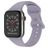 Mobigear Sport Dual Bracelet Silicone Apple Watch Fermeture à clou et passant - 49/46/45/44 mm - Lavender Grey