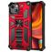 Mobigear Armor Stand Coque iPhone 13 Pro Coque arrière Rigide Anti-Chocs avec Support Amovible - Rouge