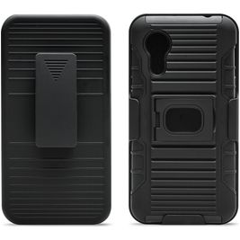 Xccess Combo Coque Samsung Galaxy Xcover 5 Coque arrière Rigide avec Support Amovible - Noir