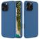 Mobigear Rubber Touch Coque iPhone 16 Pro Max Coque arrière en Silicone - Bleu
