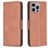 Mobigear Excellent Housse iPhone 15 Pro Max Etui Porte-Monnaie - Marron
