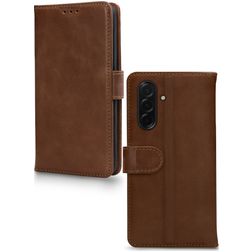 Mobilize Wallet Housse Samsung Galaxy A36 Etui en Cuir Véritable Porte-Monnaie - Marron