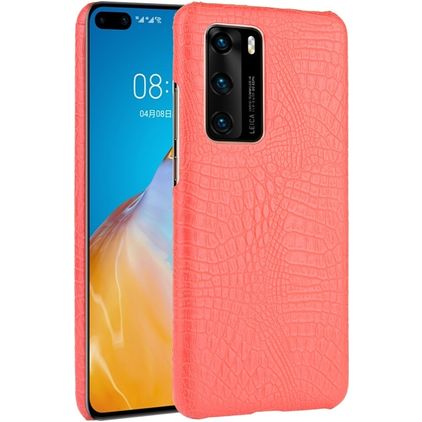 Mobigear Croco Coque Huawei P40 Coque arrière Rigide - Rouge