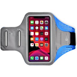 Mobigear Easy Fit Brassard Téléphone Samsung Galaxy J3 (2017) Brassard Coque de Sport en Neoprène - Bleu