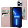 Mobiparts Classic Wallet Housse iPhone 13 Pro Etui Porte-Monnaie - Rose