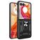 Mobigear Armor Ring Motorola Razr 50 Ultra Plastique rigide Coque arrière Antichoc avec bague de maintien - Noir