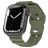 Mobigear Sport Armor Bracelet Silicone Apple Watch Fermeture à clou et passant - 42/41/40/38 mm - Olive