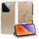 Mobigear Flowers Housse Xiaomi 15 Etui Porte-Monnaie - Or