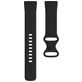 Mobigear Sport Dual Bracelet Silicone Fitbit Versa 3 Fermeture à clou et passant - Noir