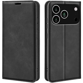 Mobigear Retro Slim Housse iPhone 17 Pro Etui Porte-Monnaie - Noir