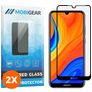 Mobigear Premium Huawei Y6s Verre trempé Protection d'écran - Compatible Coque - Noir (Lot de 2)