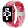 Mobigear Braided Bracelet Nylon Apple Watch Fermeture à pince - 49/46/45/44 mm - Rose / Rouge