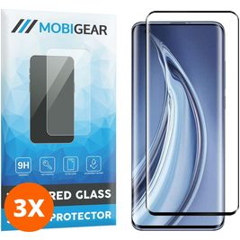 Mobigear Curved Xiaomi Mi 11 Verre trempé Protection d'écran - Compatible Coque - Noir (Lot de 3)