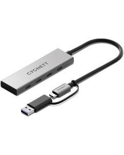 Cygnett Unite 4-in-1 - Hub USB-A / USB-C vers USB-C - Argent