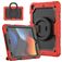 Mobigear RingGuard Coque iPad 9 (2021) Coque arrière en Plastique rigide,Silicone + Support Amovible - Noir / Rouge