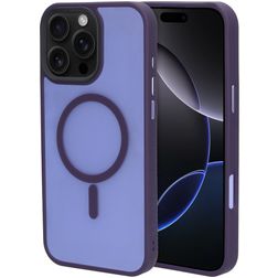 Mobiparts Hardcover iPhone 16 Pro Max MagSafe Plastique rigide Coque arrière - Satin Purple