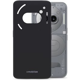 Mobilize Rubber Gelly Coque Nothing Phone (2a) Plus Coque arrière en TPU Souple - Noir