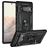 Mobigear Armor Ring Coque Google Pixel 6 Pro Coque arrière Rigide Anti-Chocs avec Anneau-Support - Noir