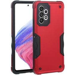 Mobigear Non-slip Armor Coque Samsung Galaxy A53 Coque arrière Rigide Anti-Chocs - Rouge