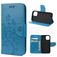 Mobigear Flowers Housse iPhone 12 Mini Etui Porte-Monnaie - Bleu