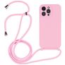 Mobigear Lanyard iPhone 14 Pro Coque avec cordon en Silicone - Rose