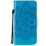 Mobigear Mandala Housse Motorola Moto E6s (2020) Etui Porte-Monnaie - Bleu