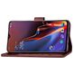 Mobigear Clover Housse OnePlus 6T Etui Porte-Monnaie - Marron