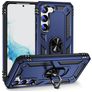 Mobigear Armor Ring Coque Samsung Galaxy S23 Coque arrière Rigide Anti-Chocs avec Anneau-Support - Bleu