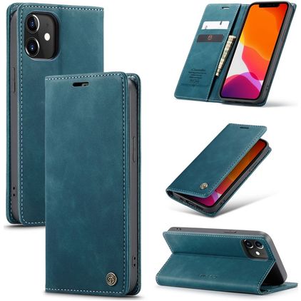 Caseme 013 Housse iPhone 12 Etui Porte-Monnaie - Bleu